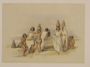 Donne nubiane a Kortie sul Nilo, da Egitto e Nubia, Vol.1